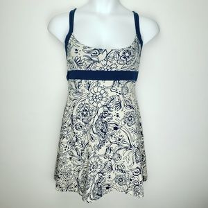 Patagonia Floral cross back shelf bra dress M